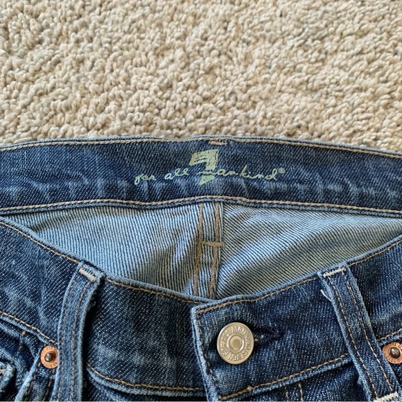 7 For All Mankind Roxanne Slim Straight Jeans Size 27 - Picture 5 of 9